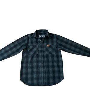 Outback Trading Company Men’s Wool Blend Pearl Snap Shirt Plaid Sz M